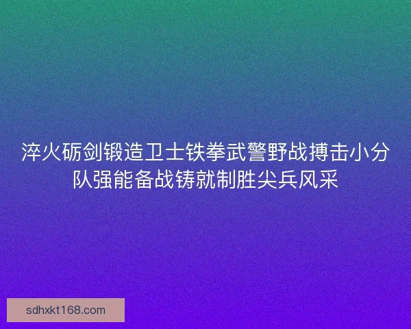 淬火砺剑锻造卫士铁拳武警野战搏击小分队强能备战铸就制胜尖兵风采